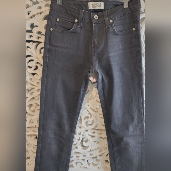 NAKED & FAMOUS DENIM SKINNY GUY BLACK SIZE 28 - Picture 12 of 15